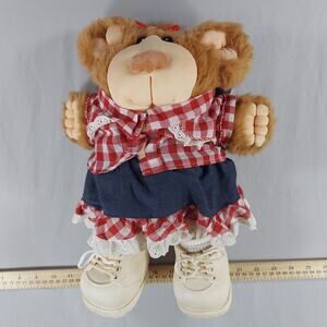 Furskins Cecelia Cece Plush Stuffed 15" Teddy Bear Xavier Roberts 1980s Country